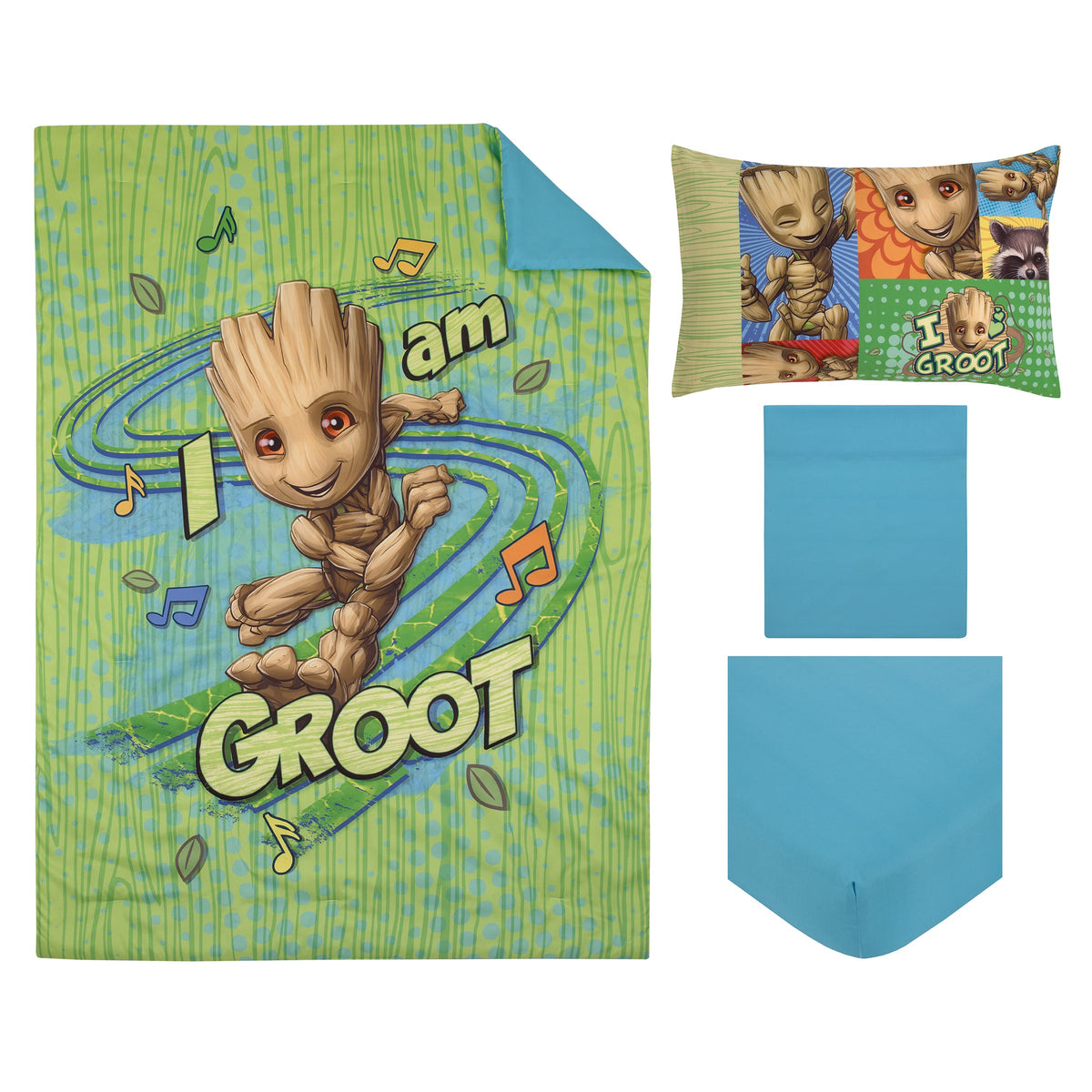 Marvel I Am Groot 4-Piece Toddler Bed Set