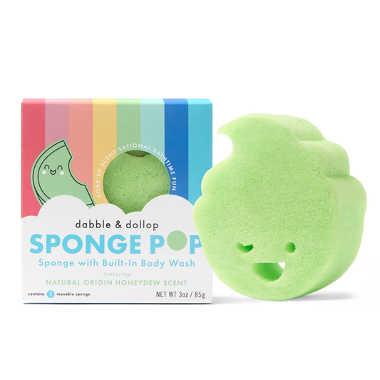 Dabble & Dollop Honeydew Sponge Pop™ Kids Bath Buffer
