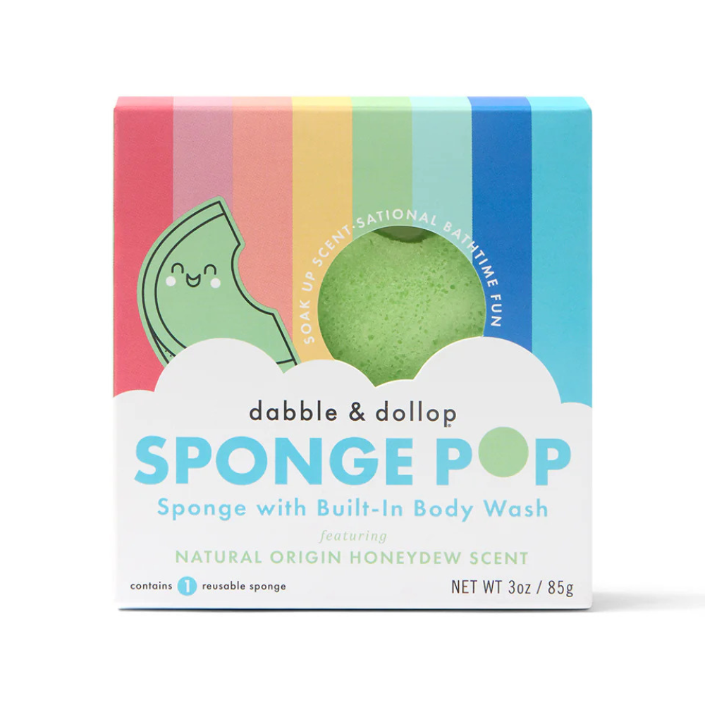 Dabble & Dollop Honeydew Sponge Pop™ Kids Bath Buffer