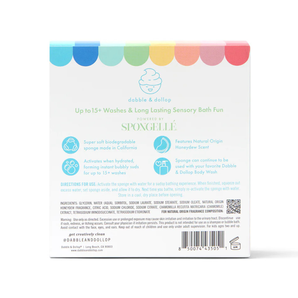 Dabble & Dollop Honeydew Sponge Pop™ Kids Bath Buffer