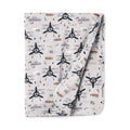 Airplane Stroller Blanket - Soft Bamboo Baby Gift
