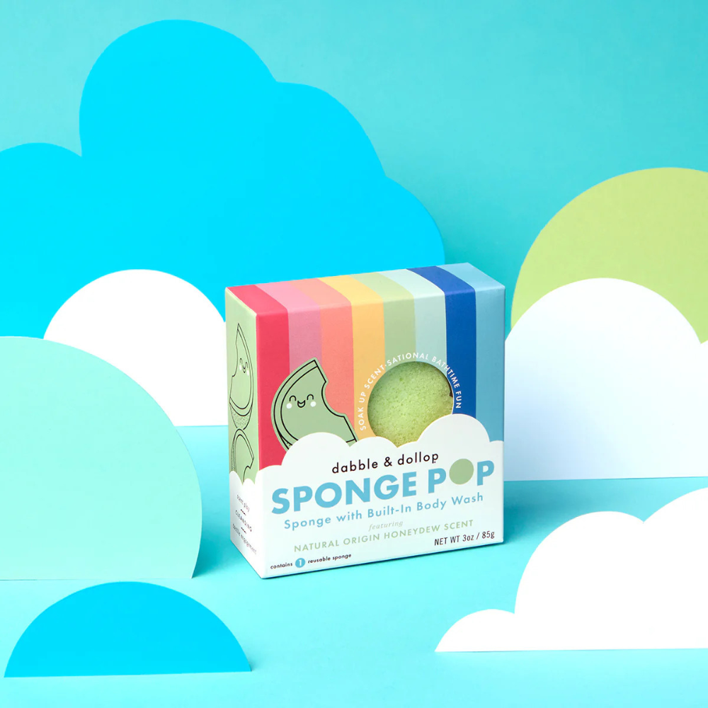 Dabble & Dollop Honeydew Sponge Pop™ Kids Bath Buffer