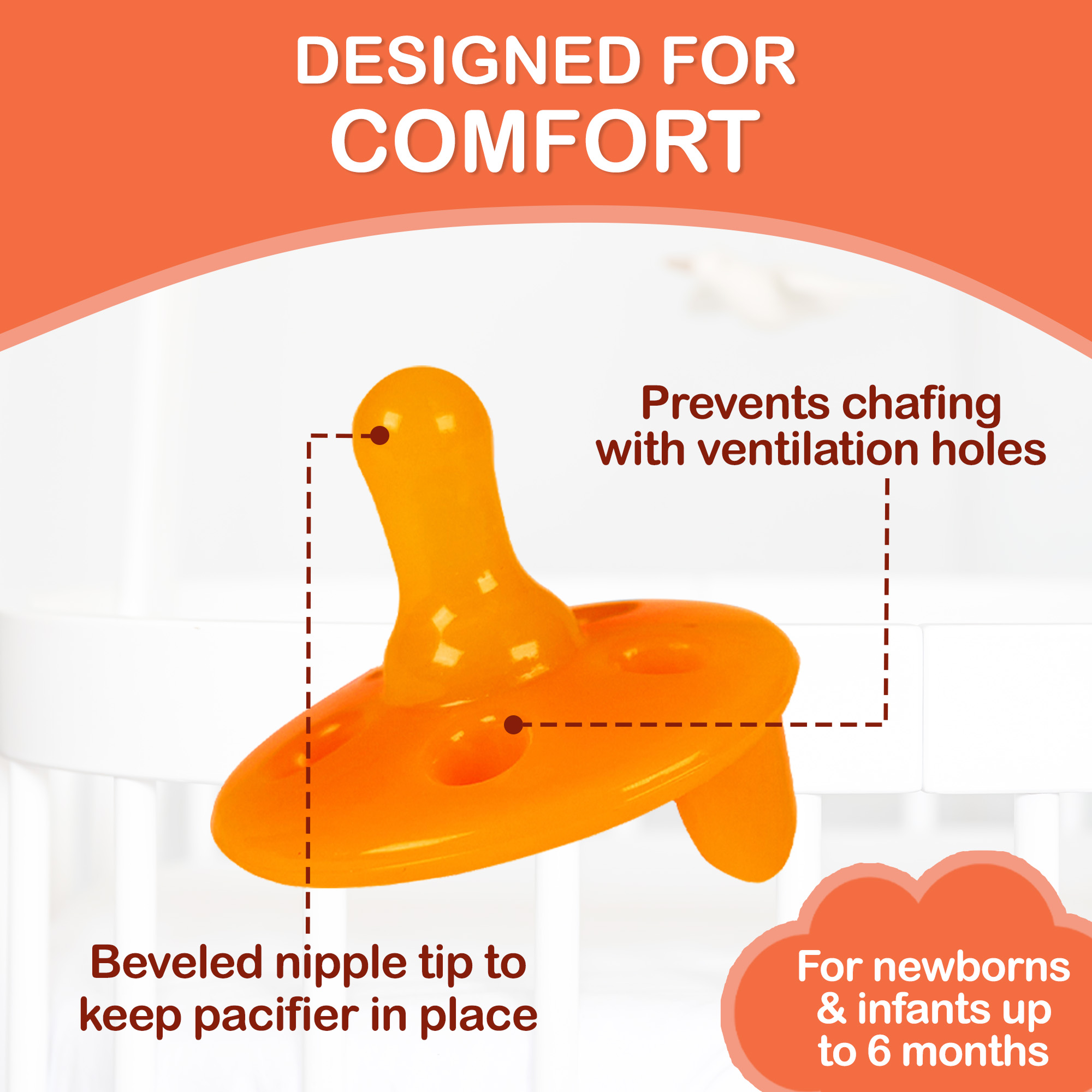 Shushie Silicone Pacifier by Baby Shusher – Hospital-Grade, BPA-Free Pacifiers for Newborns & Babies