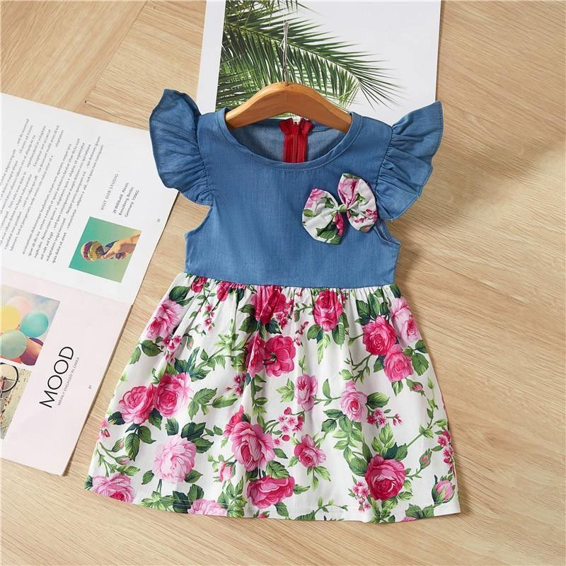 Floral Cotton A-Line Dress