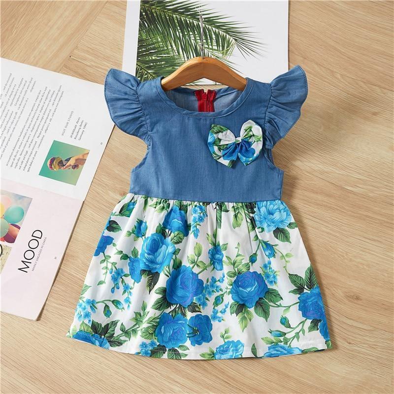 Floral Cotton A-Line Dress
