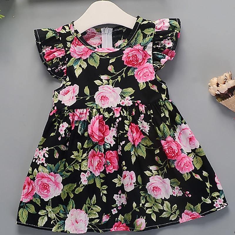 Floral Cotton A-Line Dress