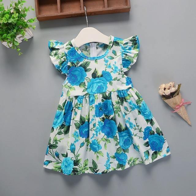 Floral Cotton A-Line Dress
