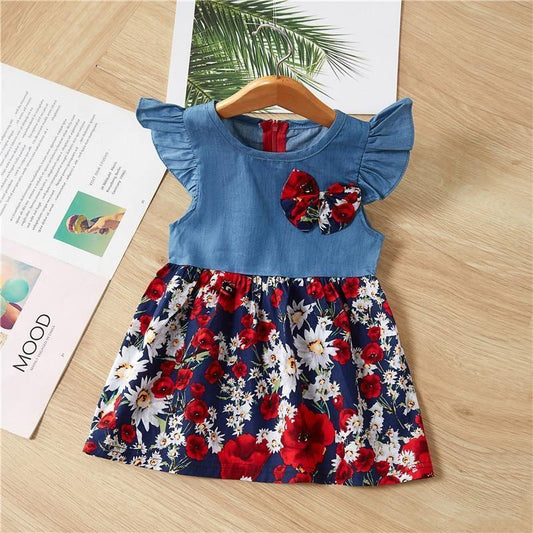 Floral Cotton A-Line Dress