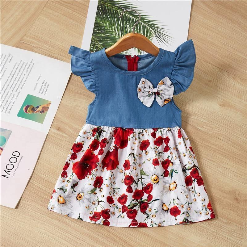 Floral Cotton A-Line Dress