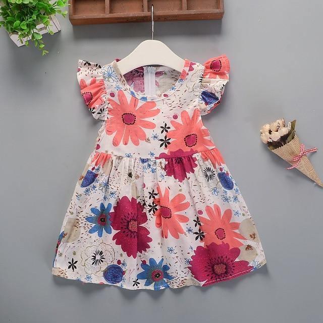 Floral Cotton A-Line Dress
