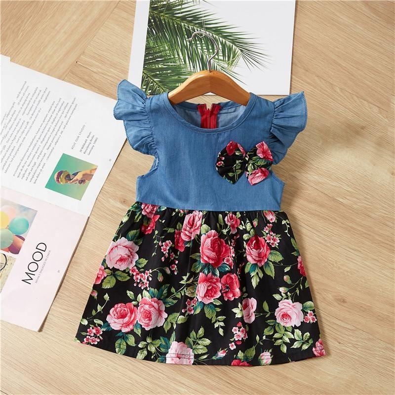 Floral Cotton A-Line Dress