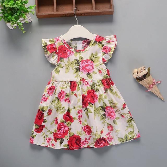 Floral Cotton A-Line Dress