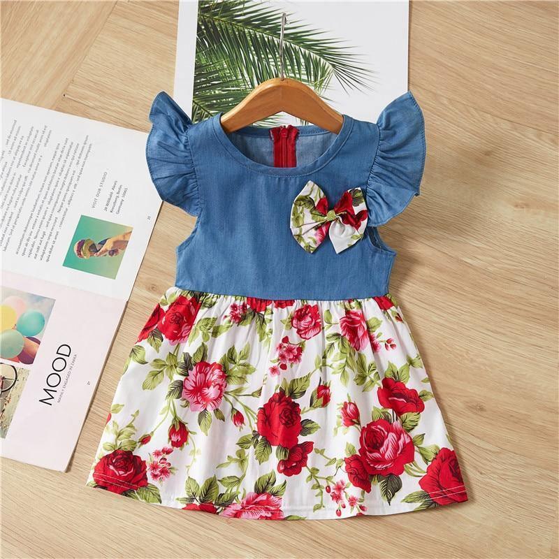 Floral Cotton A-Line Dress