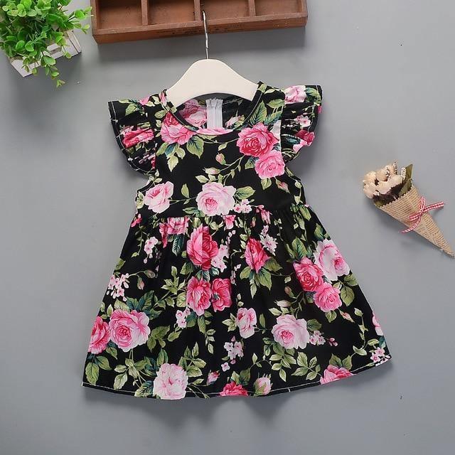 Floral Cotton A-Line Dress