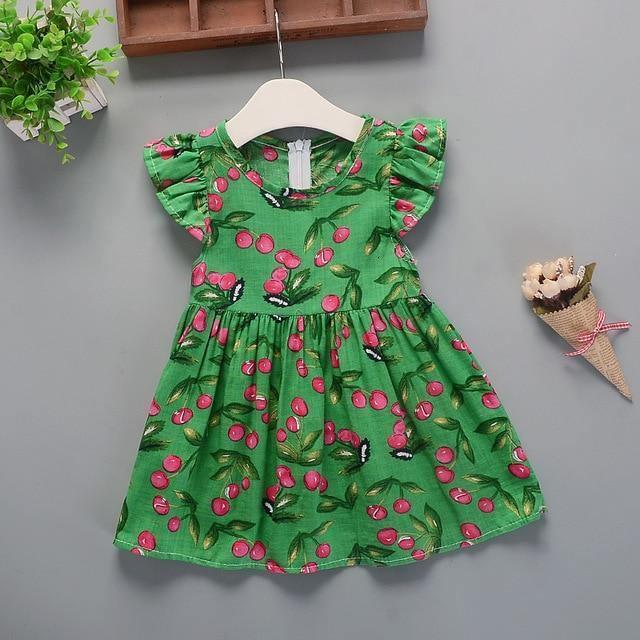 Floral Cotton A-Line Dress