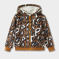 Abstract Alphabet Zip Hoodie