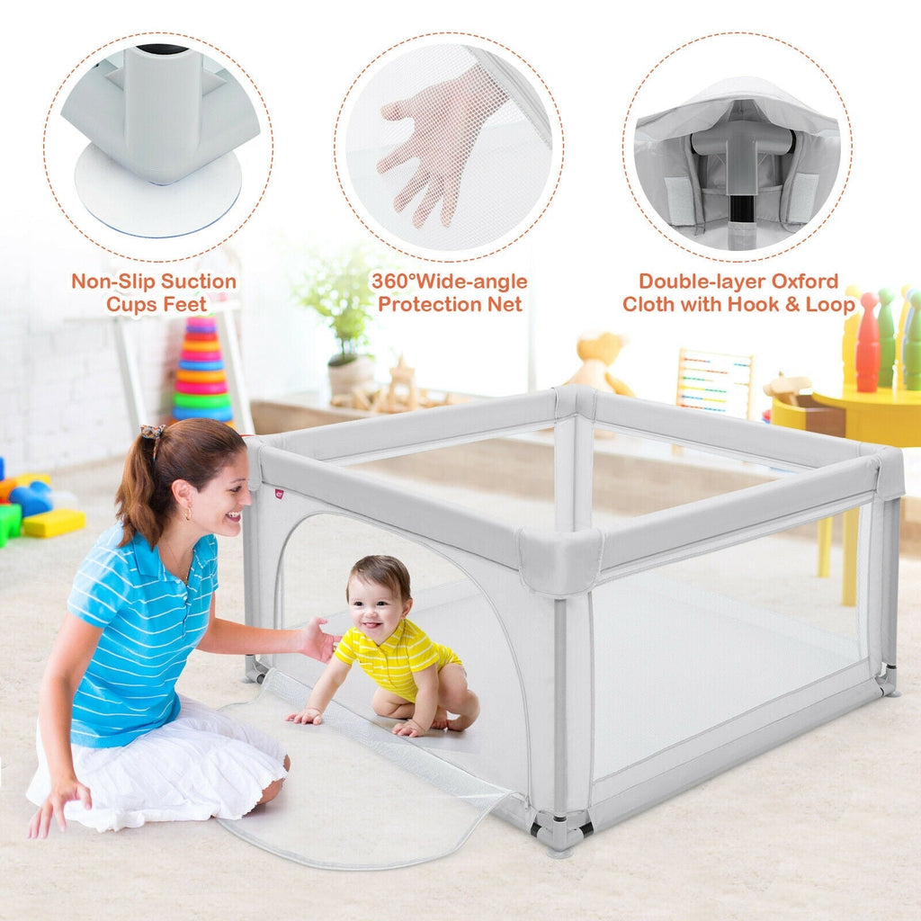 Large Baby & Toddler Safety Play Yard with Ocean Balls