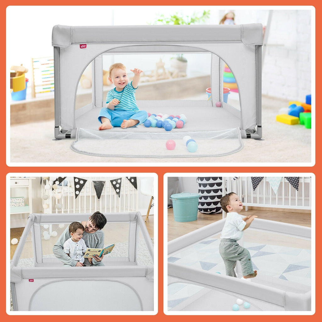 Large Baby & Toddler Safety Play Yard with Ocean Balls