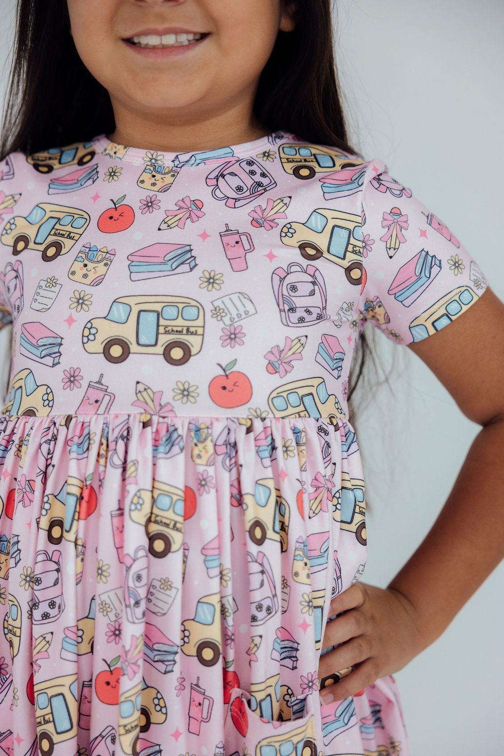 Mila & Rose Playground Princess Short Sleeve Pocket Twirl Dress - Girls Sizes 2T-8