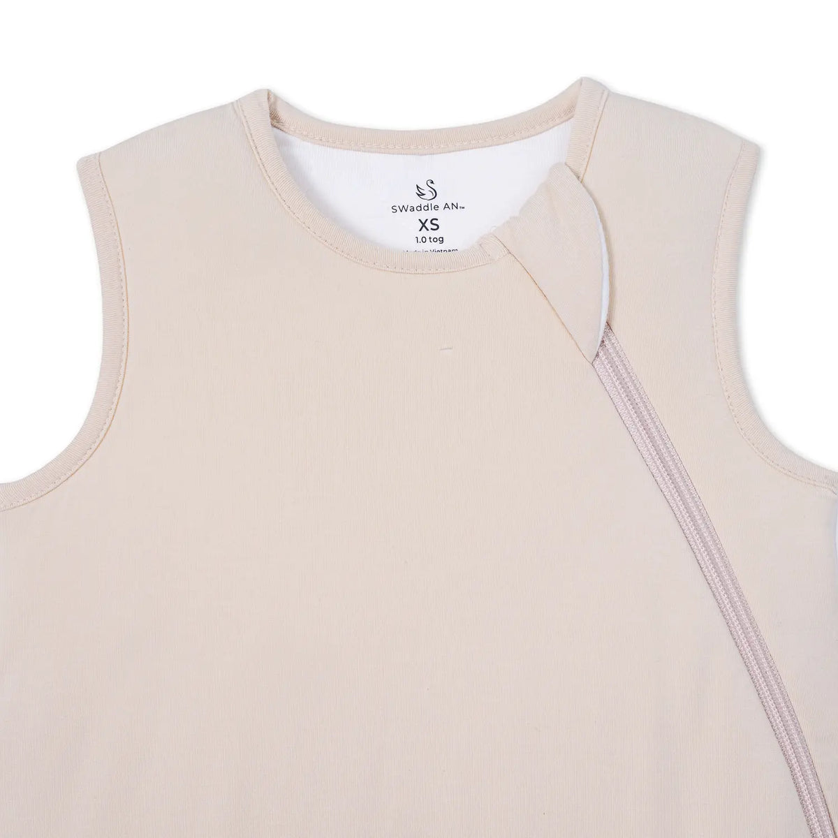 SwaddleAn Bamboo Sleep Sack 1.0 TOG - Sand, Double-Layer