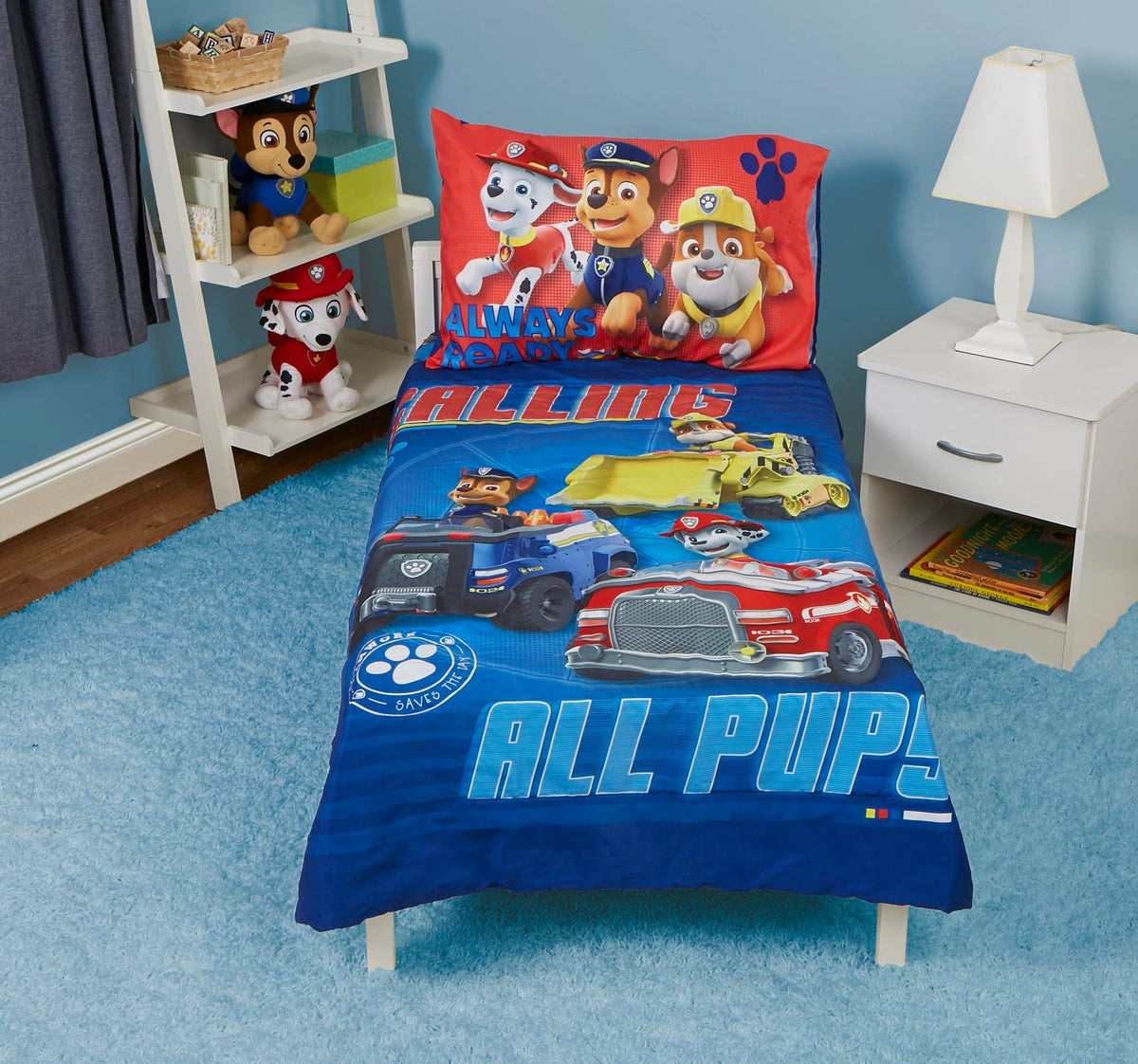 NoJo PAW Patrol Calling All Pups 4-Piece Toddler Bed Set