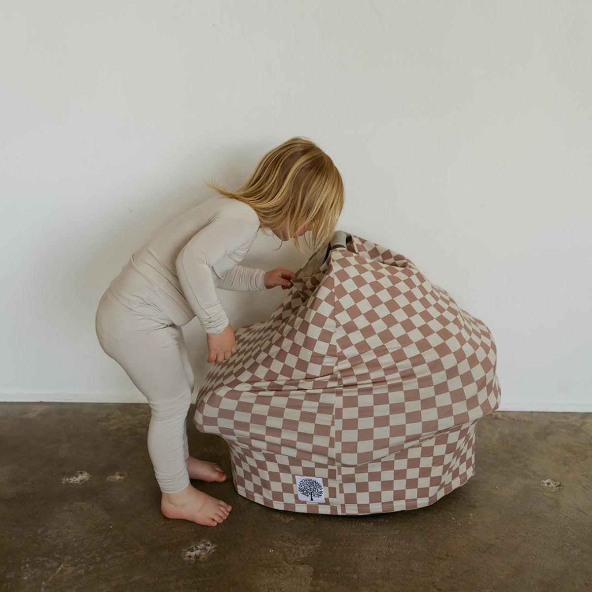 Rosewood Checker Nursing & Multi-Use Cover
