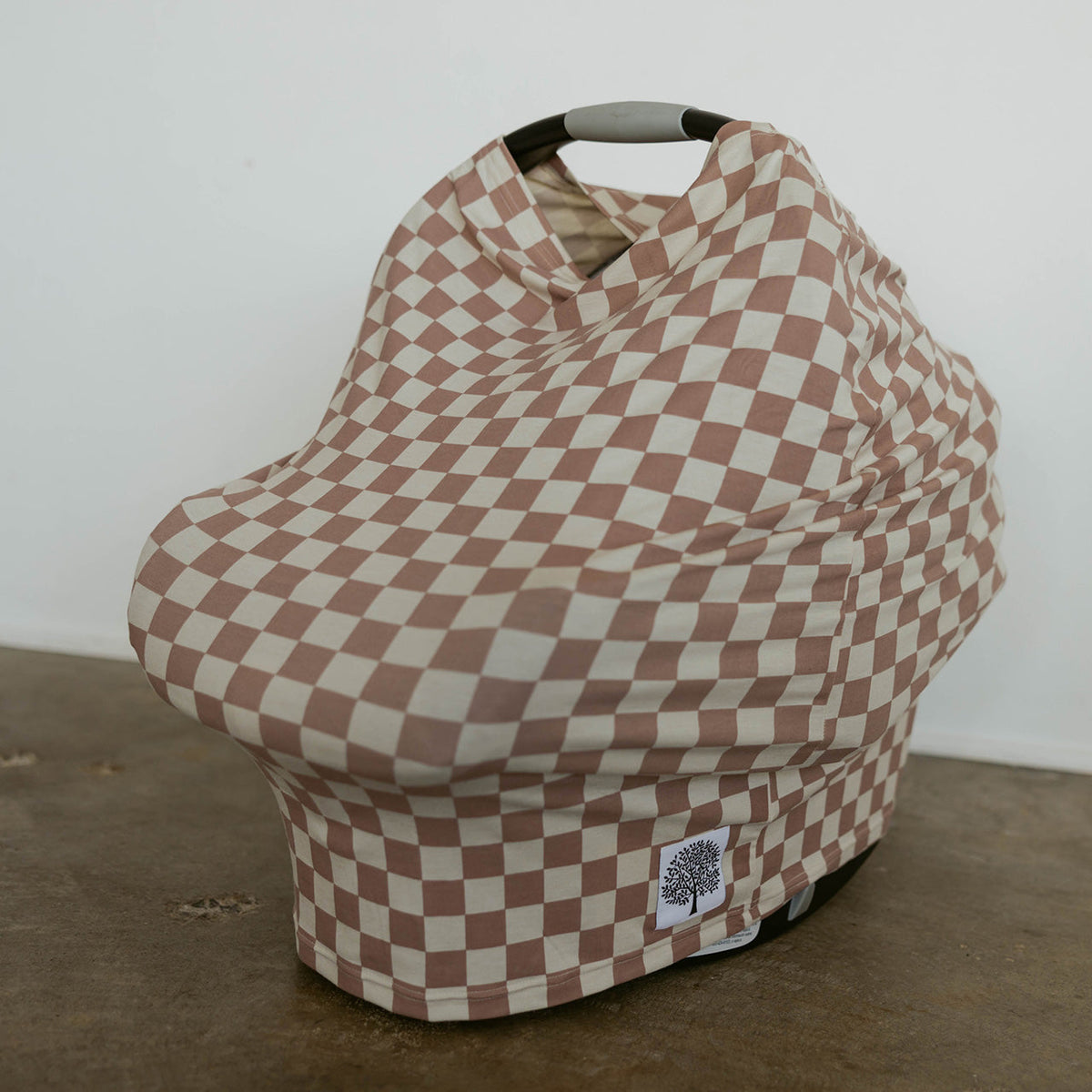 Rosewood Checker Nursing & Multi-Use Cover