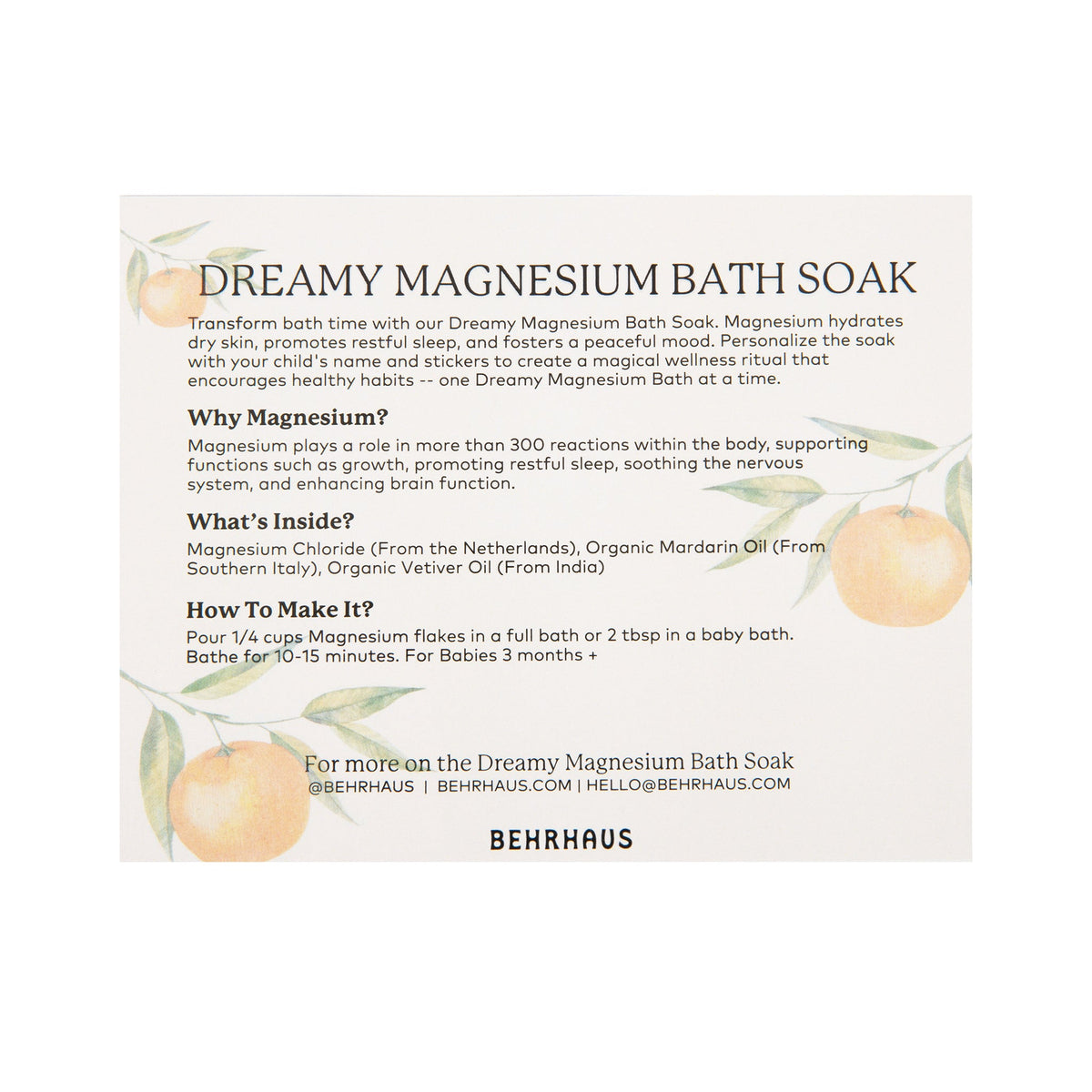 Baby and Kids Dreamy Magnesium Bath Soak