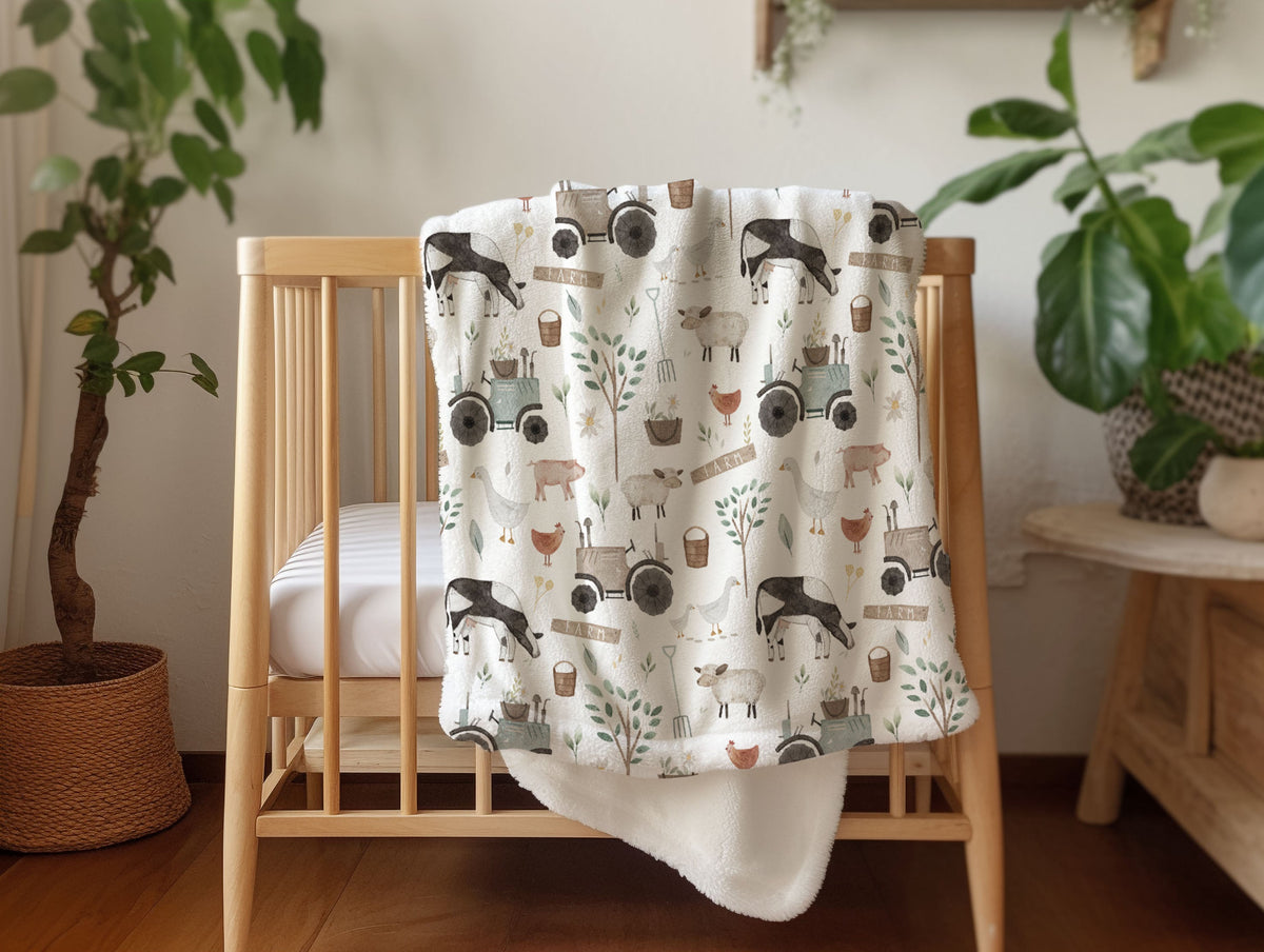 Vintage Animals Alphabet Blanket