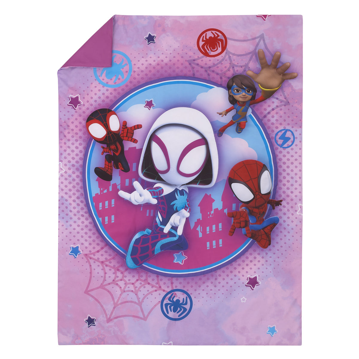 Marvel Ghost-Spider Go Ghosty 4-Piece Toddler Bed Set