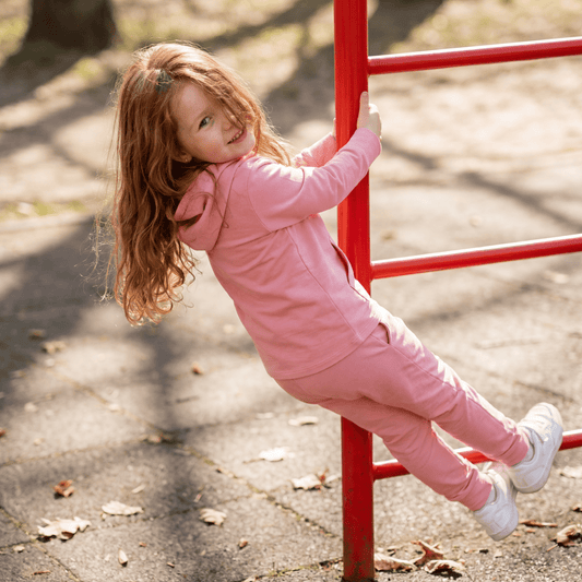 Carnation Pink Hooded Jogger Set