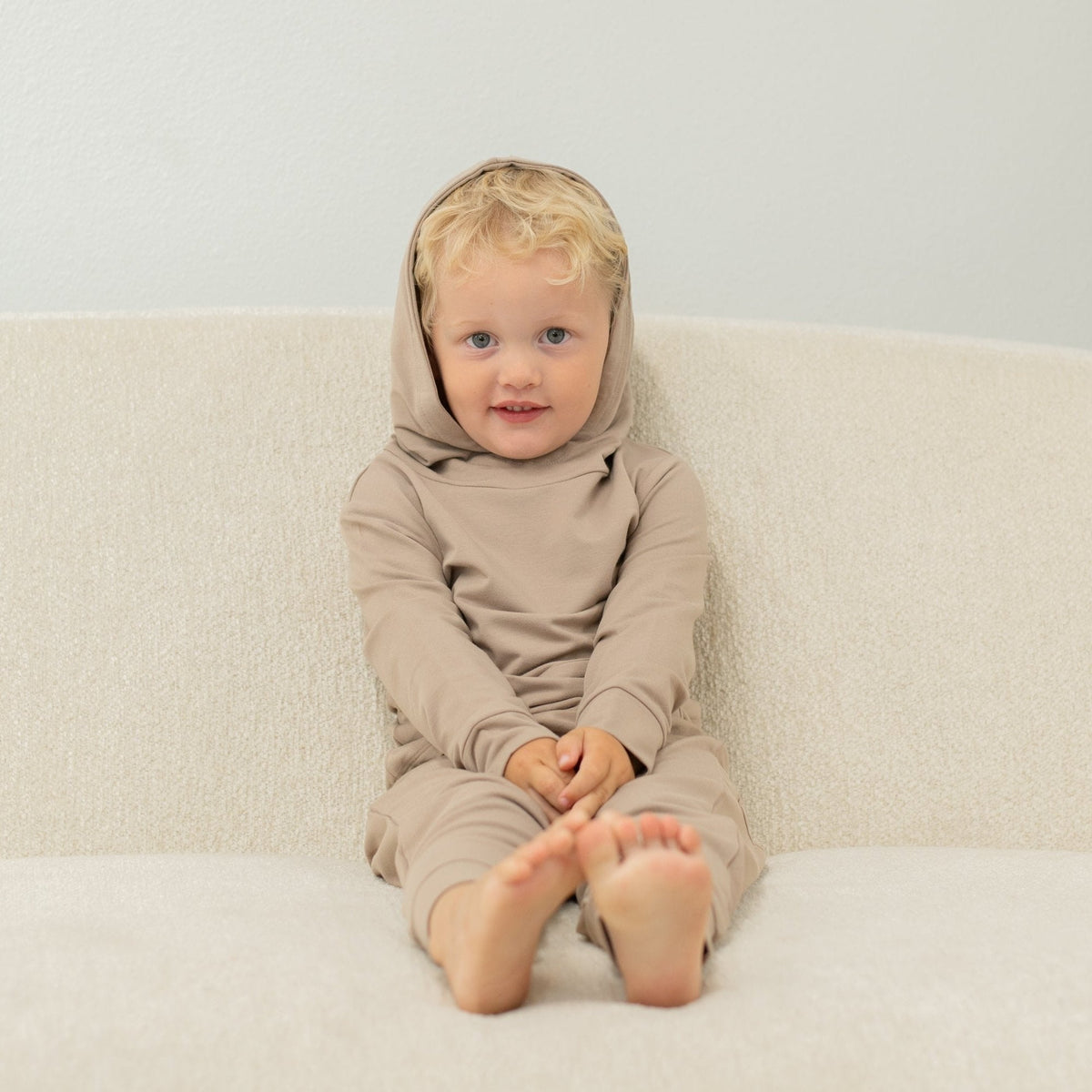 Just Taupe Hooded Jogger Set