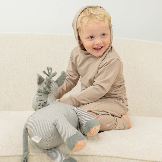 Just Taupe Hooded Jogger Set
