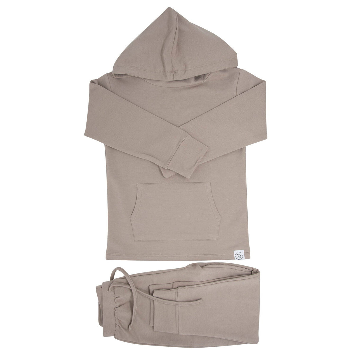 Just Taupe Hooded Jogger Set