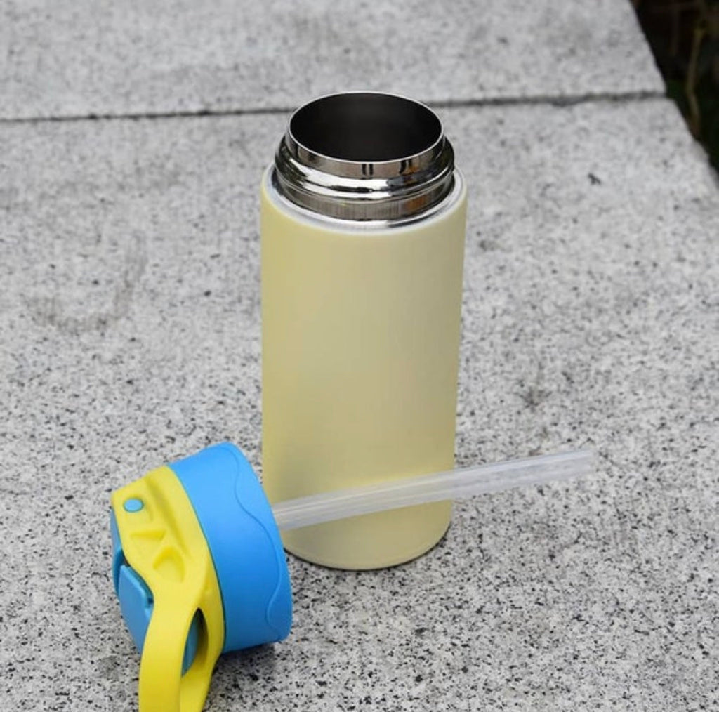 UV Color Change & Glow in Dark 12oz Blank Sublimation Sippy Cup Straight Stainless Kids Drinking Tumbler Sport Water Bottles