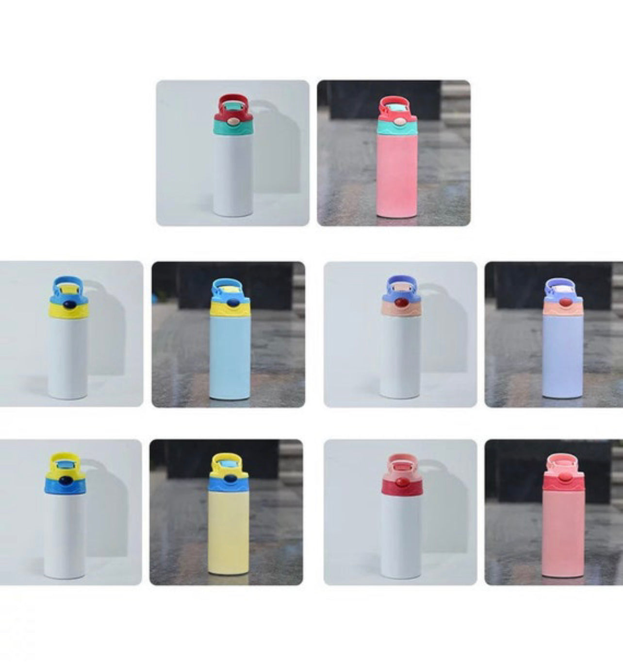 UV Color Change & Glow in Dark 12oz Blank Sublimation Sippy Cup Straight Stainless Kids Drinking Tumbler Sport Water Bottles