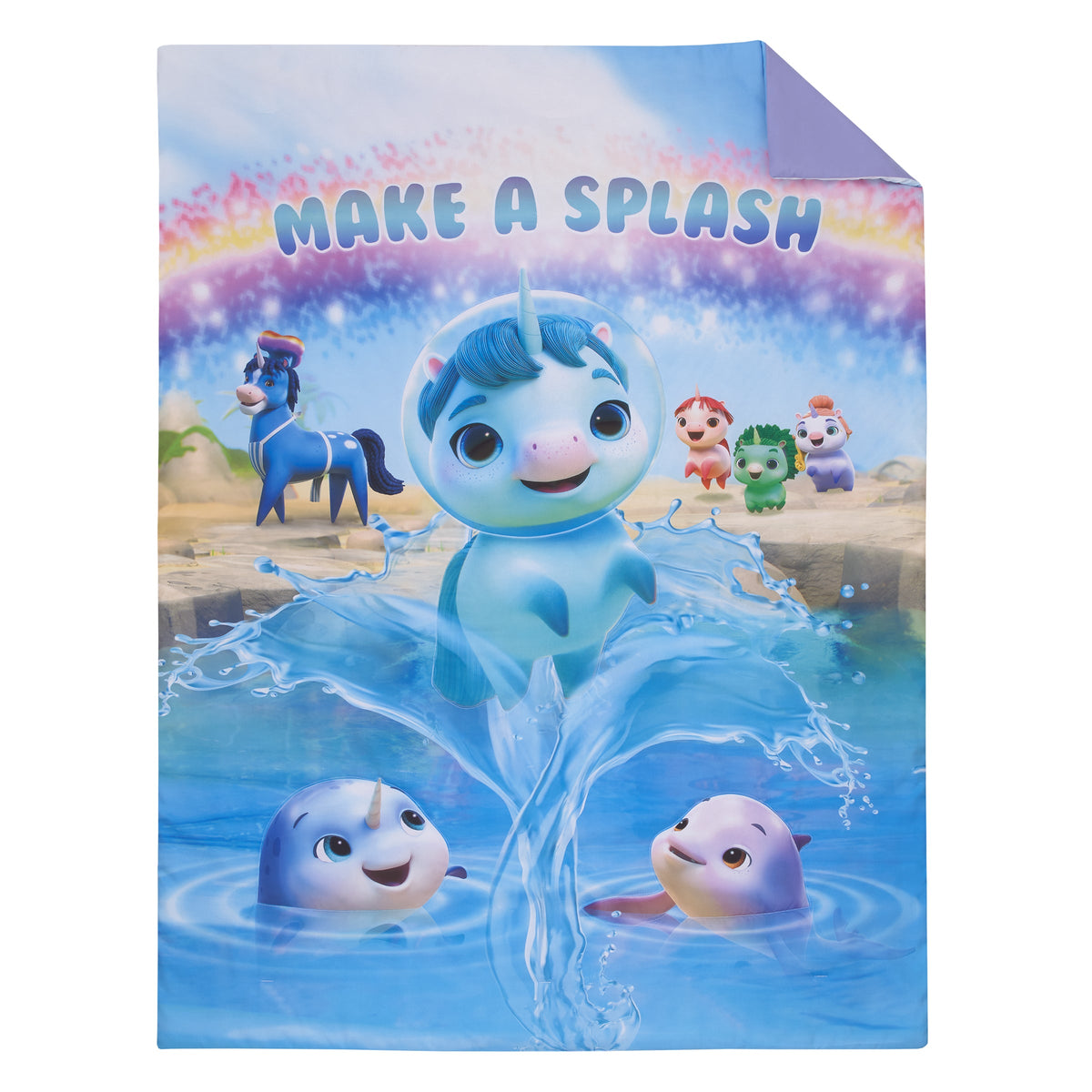 Not Quite Narwhal Make a Splash 4-Piece Toddler Bed Set