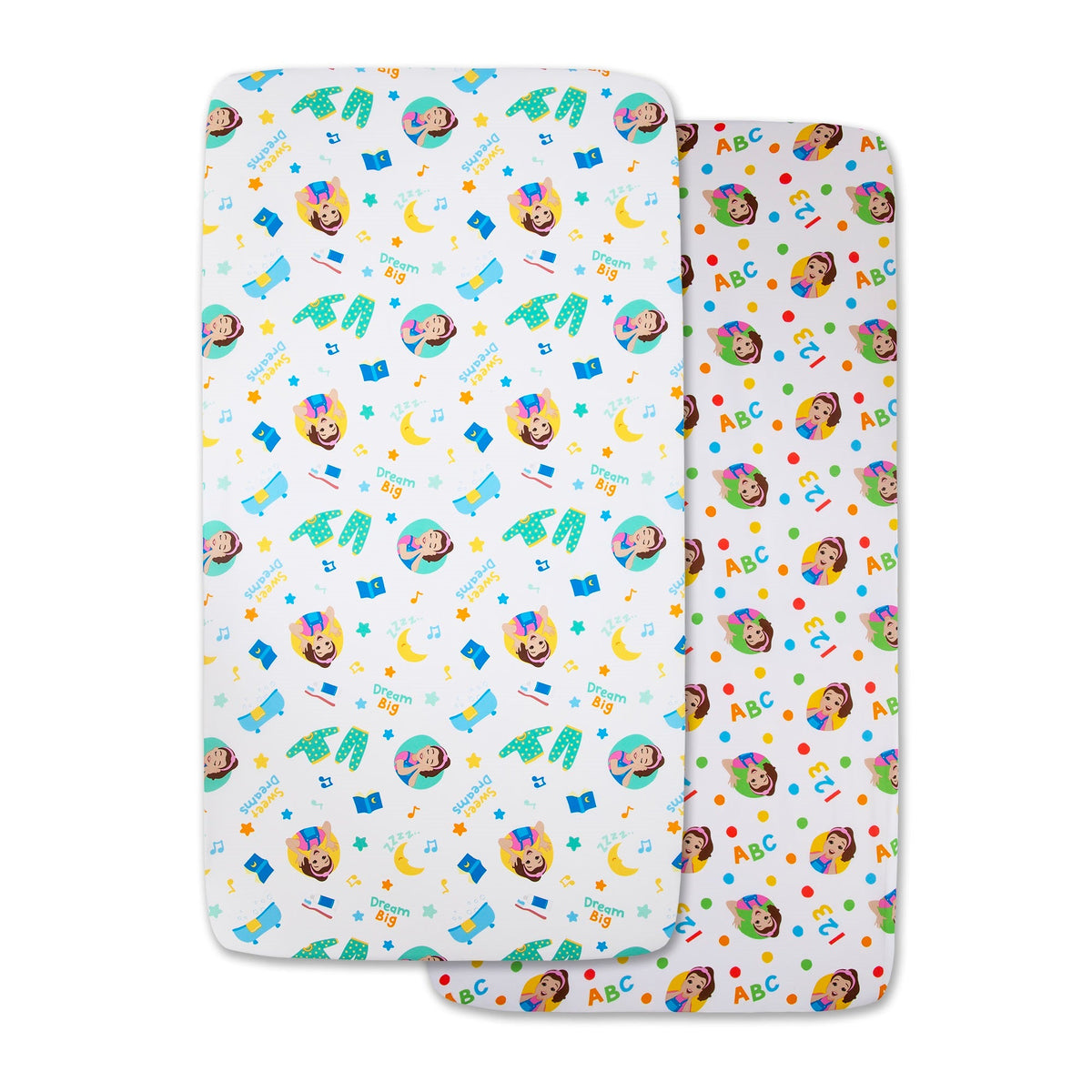 Ms. Rachel Fitted Toddler Sheets, 2-Pack
