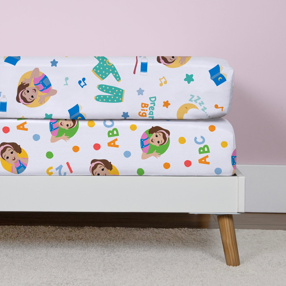 Ms. Rachel Fitted Toddler Sheets, 2-Pack