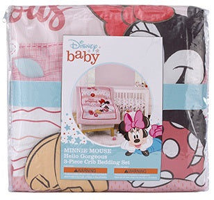 Disney Minnie Mouse Hello Gorgeous 3-Piece Crib Bedding Set