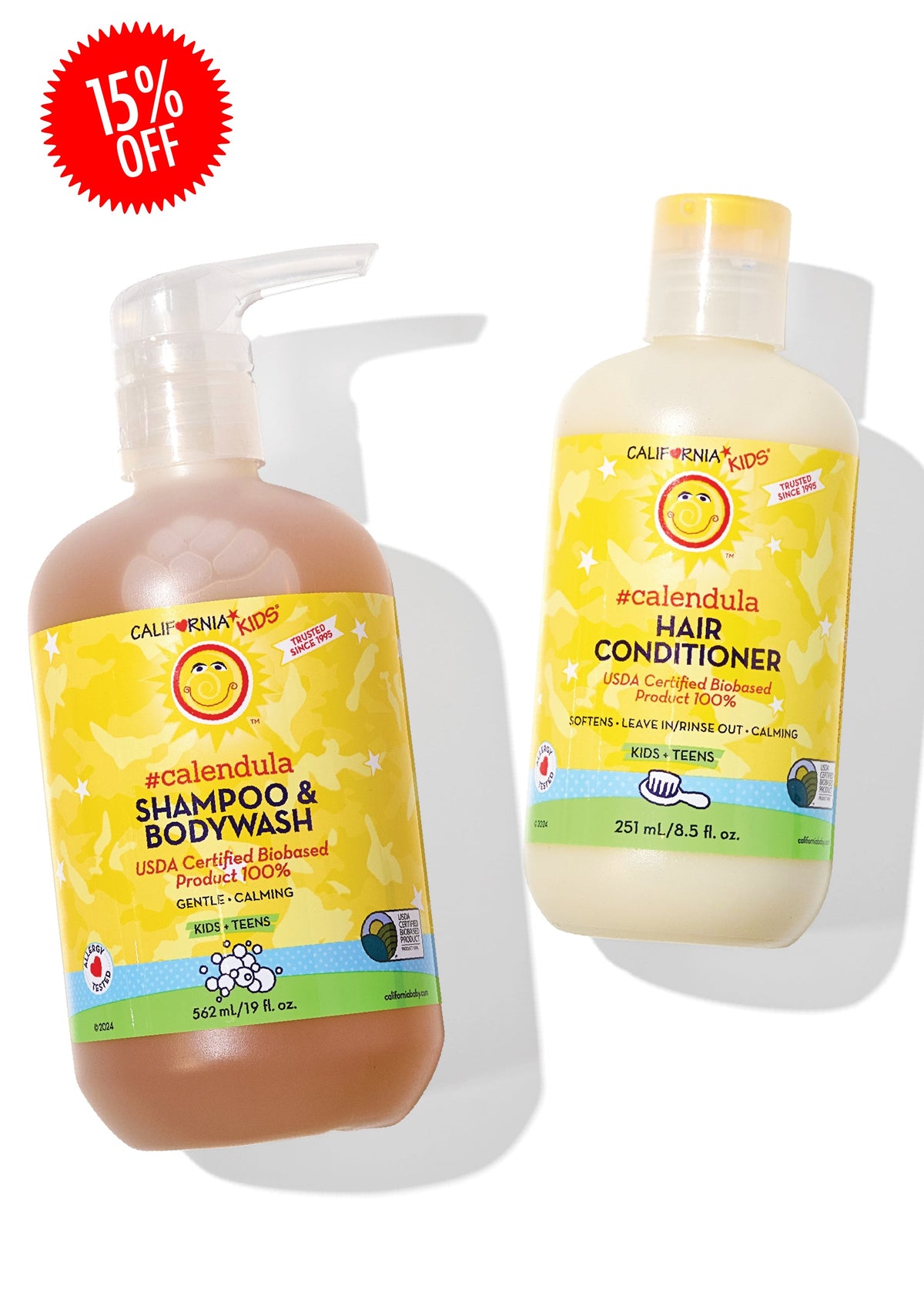California Baby Kids Calendula Shampoo & Conditioner Bundle