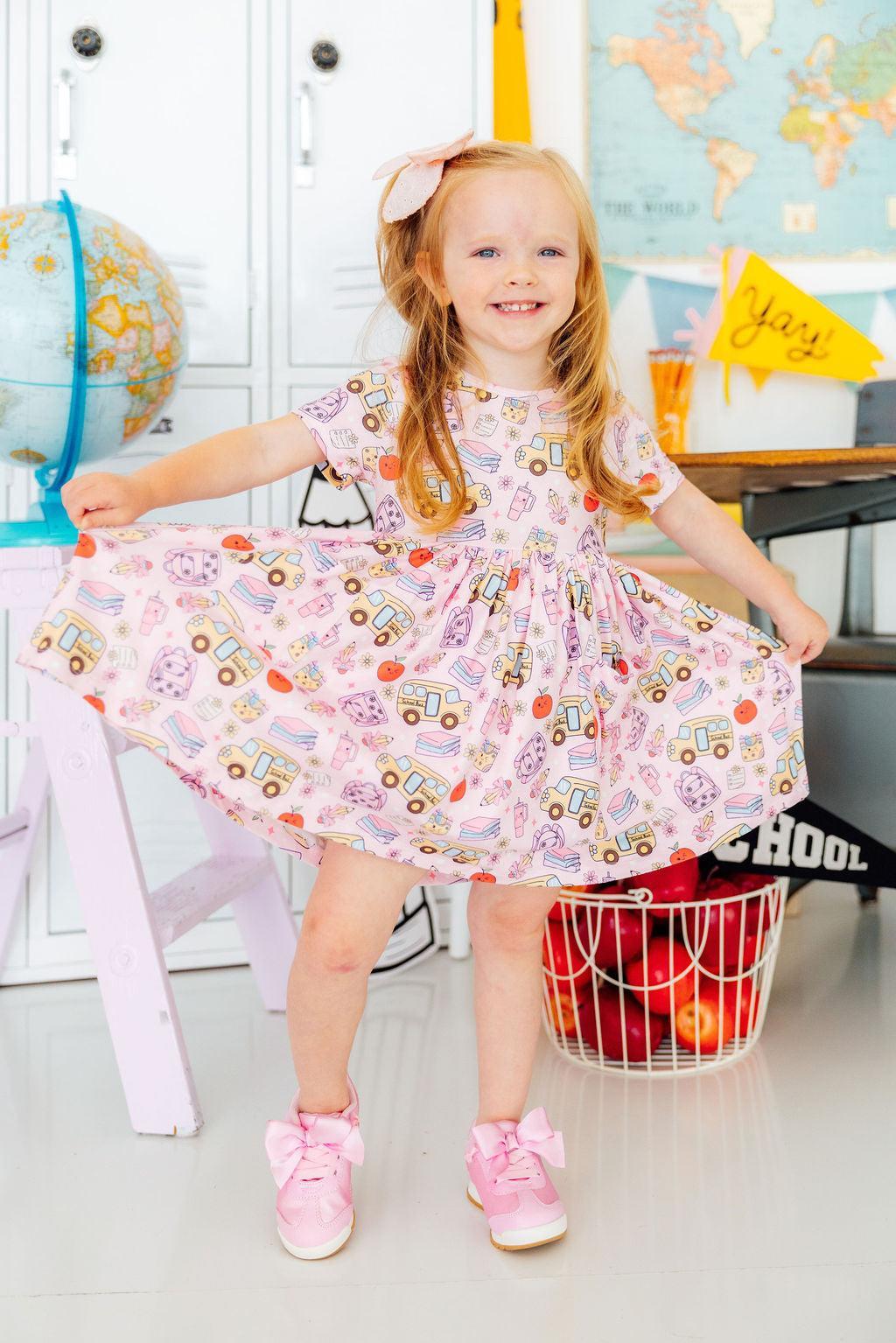 Mila & Rose Playground Princess Short Sleeve Pocket Twirl Dress - Girls Sizes 2T-8