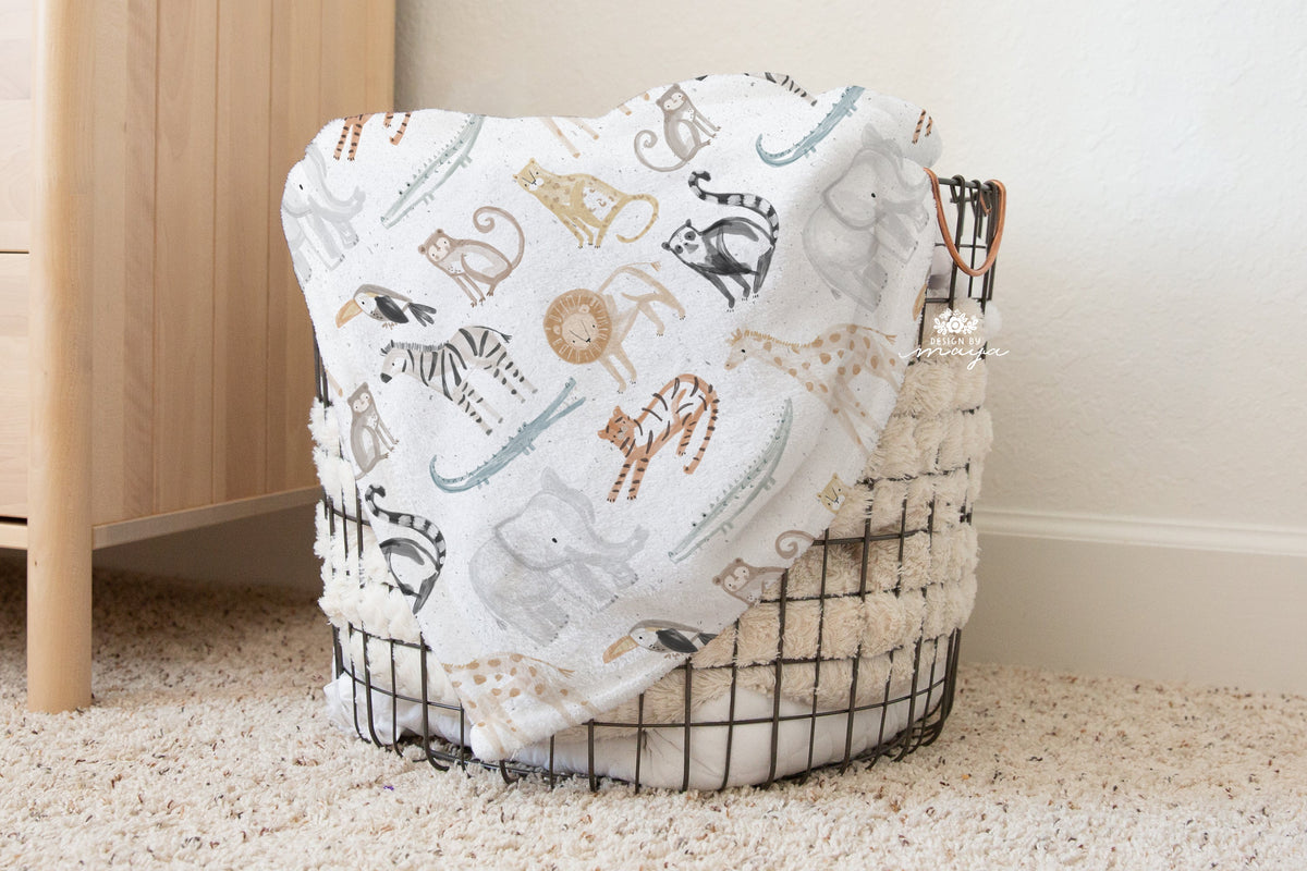 Vintage Animals Alphabet Blanket