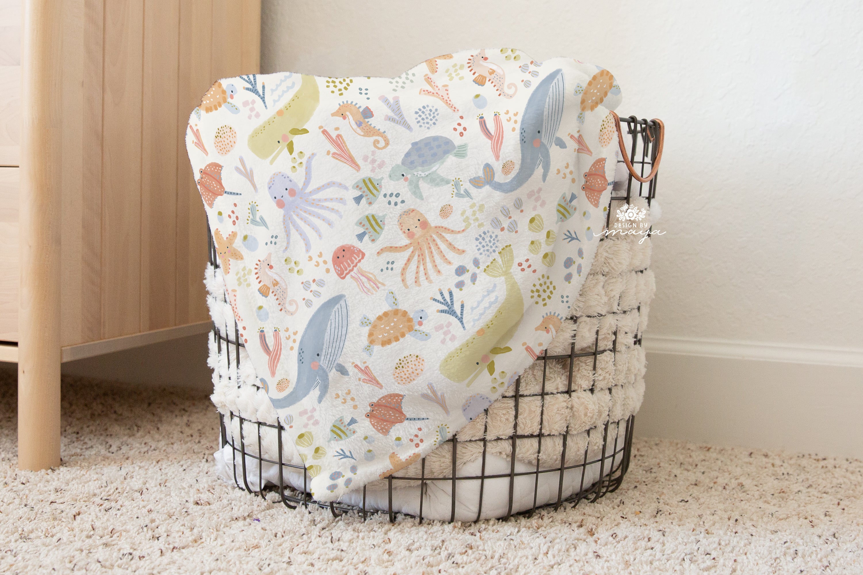 Baby Animals Alphabet - Vintage Baby Blanket