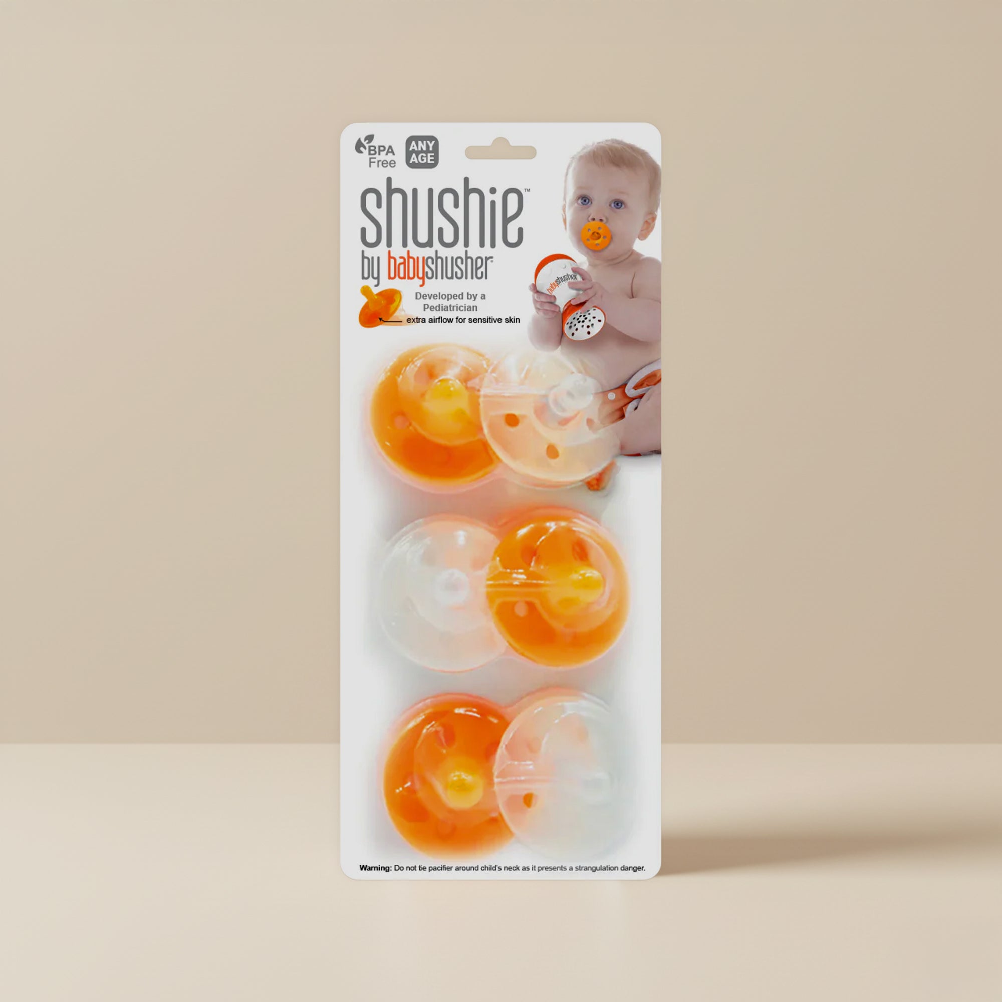 Shushie Silicone Pacifier by Baby Shusher – Hospital-Grade, BPA-Free Pacifiers for Newborns & Babies