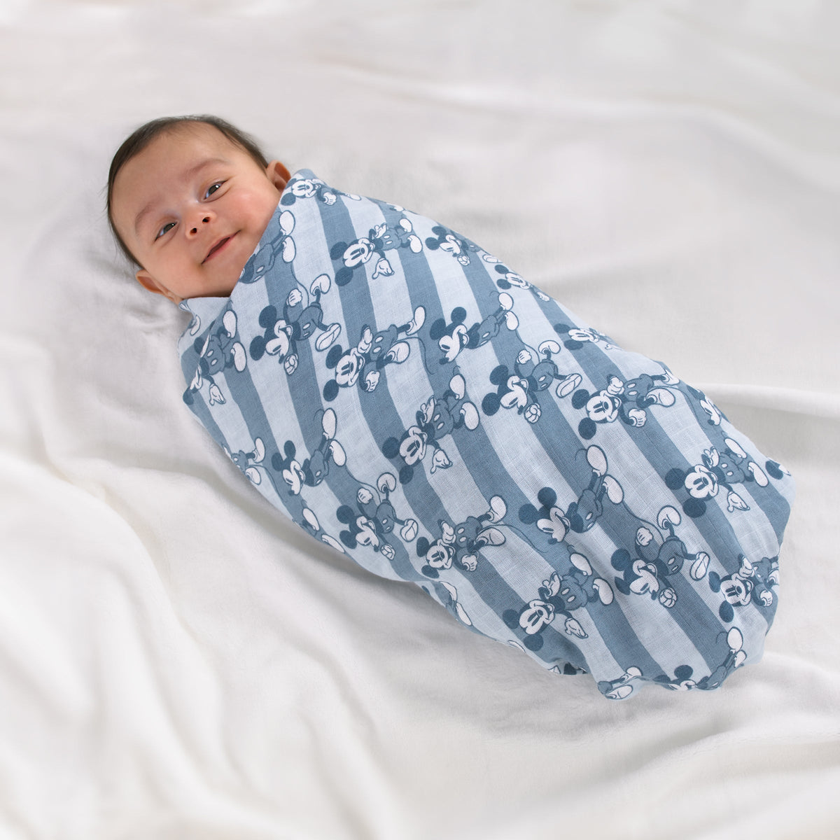 Disney Mickey Mouse Cotton Muslin Swaddle Blankets, 3-Pack