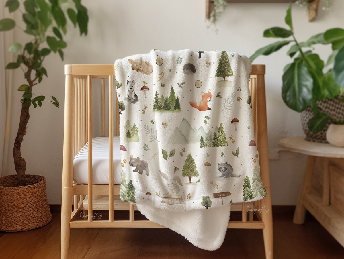 Vintage Animals Alphabet Blanket