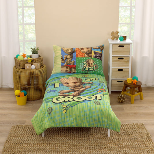 Marvel I Am Groot 4-Piece Toddler Bed Set