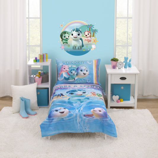 Not Quite Narwhal Make a Splash 4-Piece Toddler Bed Set