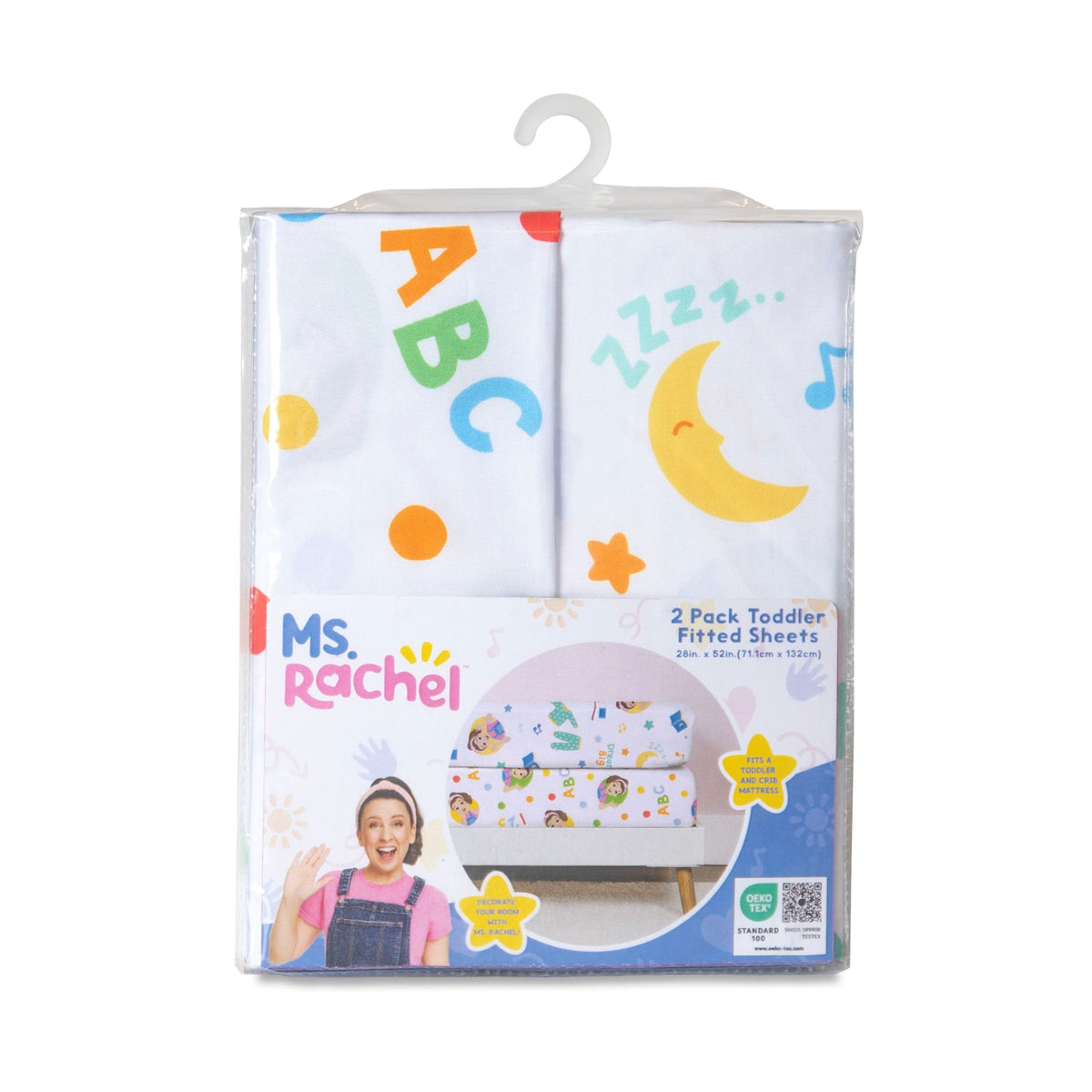 Ms. Rachel Fitted Toddler Sheets, 2-Pack